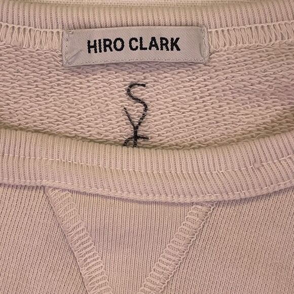 Hiro Clark White Long Sleeve Santa Ynez Crewneck Pullover Sweatshirt Size Small - Picture 3 of 11